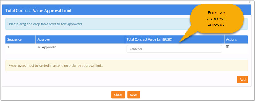 Added Approver to Contract Value Workflow